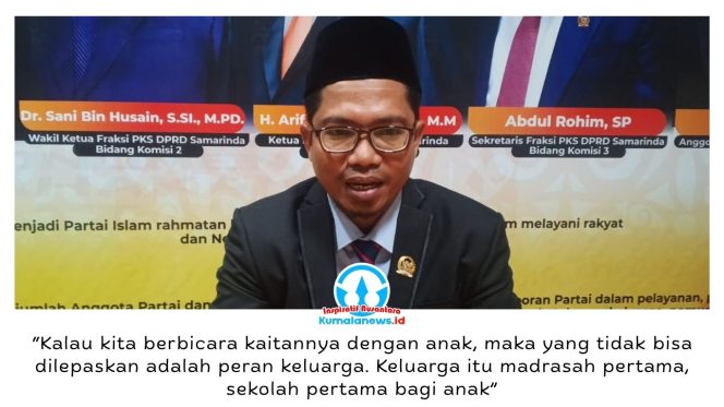 
 Anggota DPRD Kota Samarinda, Ismail Latisi, memberikan keterangan terkait momentum peringatan Hari Keluarga Internasional yang mengingatkan pentingnya peran keluarga dalam membentuk karakter anak di tengah derasnya perkembangan teknologi dan era digital saat ini. Foto: Yana Ashari.