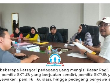 Ketua Komisi II DPRD Kota Samarinda, Iswandi, saat menggelar pertemuan bersama para pedagang Pasar Pagi di ruang rapat Komisi II DPRD Samarinda, Senin (18/5/2026). Foto: Yana Ashari.