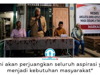 Markaca menggelar kegiatan reses Masa Sidang II Tahun 2026 di Jalan Kehewanan II RT 08, Kelurahan Sungai Kapih, Minggu (24/5/2026) malam. Kegiatan tersebut dihadiri Ketua RT 08 Reno Darsono, tokoh masyarakat, serta warga yang menyampaikan berbagai aspirasi terkait pembangunan lingkungan dan pelayanan dasar masyarakat. Foto: Yana Ashari.