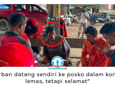 Rofik (40), warga Desa Telemow, Kecamatan Sepaku, Kabupaten Penajam Paser Utara, ditemukan selamat setelah sempat dilaporkan hilang di kawasan hutan Kilometer 41 Sepaku, Kamis sore (28/5/2026). Korban ditemukan tim SAR gabungan dalam kondisi lemas usai dilakukan pencarian sejak pagi hari. Foto: Dok. Humas Basarnas Kaltim.