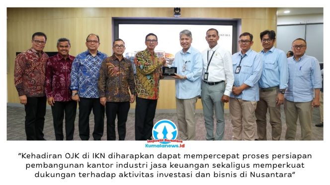 
 Otorita IKN menerima kunjungan kerja Wakil Ketua Otoritas Jasa Keuangan (OJK) guna membahas percepatan pembangunan kantor OJK serta persiapan pemindahan pegawai secara bertahap ke Ibu Kota Nusantara (IKN), di Kantor Otorita IKN, Senin (11/5/2026).