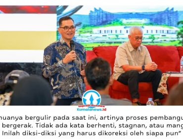 Juru Bicara Otorita IKN, Troy Pantouw, menegaskan komitmen keberlanjutan pembangunan Ibu Kota Nusantara saat menghadiri agenda Pengukuhan Pengurus Serikat Perusahaan Pers (SPS) Kalimantan Timur Periode 2025–2029 dan Dialog Media Strategis di Grand Tjokro, Balikpapan, Rabu (20/05/2026).