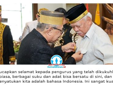 Kepala Otorita Ibu Kota Nusantara (IKN), Basuki Hadimuljono, beserta jajaran menghadiri Pengukuhan dan Pelantikan Dewan Pengurus Wilayah (DPW) Masyarakat Adat Nusantara (Matra) Kalimantan Timur Periode 2025–2030 di Kantor Bersama 3, Kawasan Inti Pusat Pemerintahan (KIPP) Nusantara, pada Minggu (3/5/2026).