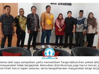 Suasana kunjungan kerja DPRD Kota Balikpapan ke DPRD Kota Samarinda dalam rangka membahas Program Gerakan Pengendalian Inflasi dan Pangan Sejahtera di Ruang Rapat Bapemperda DPRD Kota Samarinda, Kamis (21/05/2026). Foto: Yana Ashari.