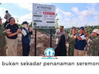 Otorita IKN bersama berbagai pemangku kepentingan melaksanakan revegetasi di bekas lahan tambang ilegal kawasan Tahura Bukit Soeharto, Kamis (18/6/2026), sebagai upaya memulihkan ekosistem dan menjaga kelestarian hutan. Foto: Humas Otorita Ibu Kota Nusantara.