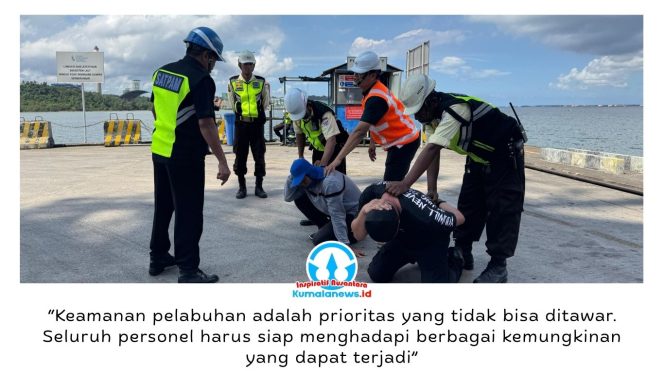 
 PT Kaltim Kariangau Terminal (KKT) menggelar Drill ISPS Code Triwulan II Tahun 2026 untuk menguji kesiapsiagaan sistem keamanan pelabuhan serta meningkatkan kemampuan personel dalam menghadapi berbagai potensi gangguan dan kondisi darurat. Foto: M Hilmansyah.