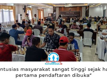 Turnamen Catur Kapolres Kukar Cup 2026 digelar dalam rangka memperingati Hari Bhayangkara ke-80, menjadi ajang bagi pecatur non-master dan junior untuk mengasah kemampuan sekaligus mempererat silaturahmi melalui olahraga catur. Foto: Akmal Hafidz Krisnowo.