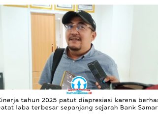 Ketua Komisi II DPRD Kota Samarinda, Iswandi, menyampaikan Bank Samarinda berhasil mencatat laba sebesar Rp2,742 miliar pada tahun buku 2025, menjadi capaian tertinggi sepanjang sejarah perusahaan. Atas kinerja tersebut, Bank Samarinda juga telah menyetorkan dividen sebesar Rp500 juta kepada Pemerintah Kota Samarinda sebagai pemegang saham. Foto: Yana Ashari.