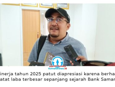 Ketua Komisi II DPRD Kota Samarinda, Iswandi, menyampaikan Bank Samarinda berhasil mencatat laba sebesar Rp2,742 miliar pada tahun buku 2025, menjadi capaian tertinggi sepanjang sejarah perusahaan. Atas kinerja tersebut, Bank Samarinda juga telah menyetorkan dividen sebesar Rp500 juta kepada Pemerintah Kota Samarinda sebagai pemegang saham. Foto: Yana Ashari.