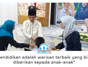Wali Kota Balikpapan, Dr H Rahmad Mas'ud, SE., ME., menghadiri kegiatan santunan anak yatim dalam rangka menyemarakkan Tahun Baru Islam 1 Muharram 1448 Hijriah di Balikpapan, Minggu (28/6/2026). Dalam kesempatan itu, ia menegaskan pentingnya pendidikan sebagai investasi terbaik bagi masa depan anak. Foto: M Hilmansyah.