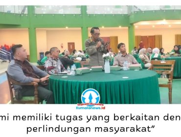 Kanit Perlindungan Masyarakat (Linmas) Satpol PP Kota Samarinda, Yani Priyambodo, mengusulkan agar keberadaan Relawan Balakarcana (Balakar) diakomodasi dalam Raperda tentang Pencegahan, Penanggulangan Kebakaran dan Penyelamatan saat uji publik di UINSI Samarinda, Kamis (18/6/2026). Foto: Yana Ashari.