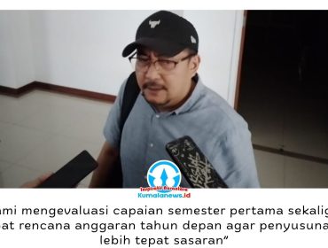 Ketua Komisi II DPRD Kota Samarinda, Iswandi, menyampaikan hasil evaluasi terhadap kinerja Bapenda Kota Samarinda. Komisi II menyoroti masih adanya target yang belum tercapai secara optimal serta perlunya peningkatan proporsi belanja yang berdampak langsung pada pelayanan publik dan pendapatan daerah. Foto: Yana Ashari.