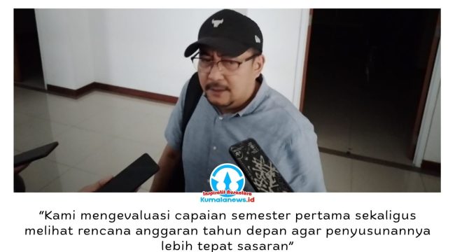 Ketua Komisi II DPRD Kota Samarinda, Iswandi, menyampaikan hasil evaluasi terhadap kinerja Bapenda Kota Samarinda. Komisi II menyoroti masih adanya target yang belum tercapai secara optimal serta perlunya peningkatan proporsi belanja yang berdampak langsung pada pelayanan publik dan pendapatan daerah. Foto: Yana Ashari.
