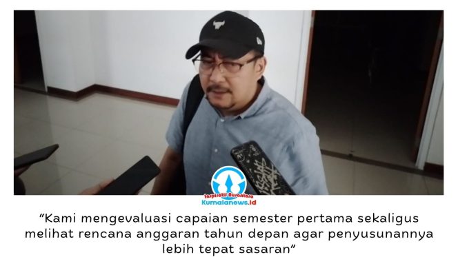 
 Ketua Komisi II DPRD Kota Samarinda, Iswandi, menyampaikan hasil evaluasi terhadap kinerja Bapenda Kota Samarinda. Komisi II menyoroti masih adanya target yang belum tercapai secara optimal serta perlunya peningkatan proporsi belanja yang berdampak langsung pada pelayanan publik dan pendapatan daerah. Foto: Yana Ashari.