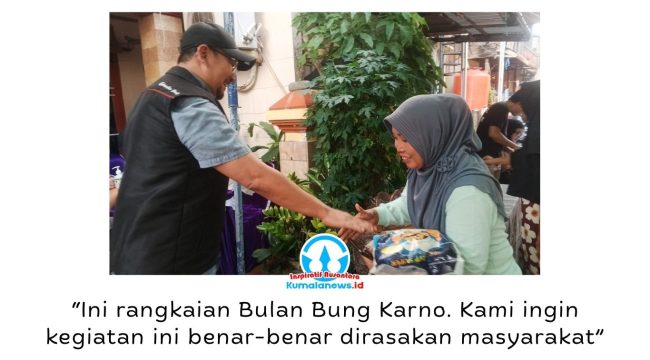 Ketua DPC PDI Perjuangan Kota Samarinda, Iswandi, menghadiri kegiatan pemeriksaan kesehatan gratis dalam rangka memperingati Bulan Bung Karno 2026 di Jalan Srikaya 7, RT 11 dan RT 6, Samarinda, Senin (29/6/2026). Kegiatan tersebut merupakan bagian dari rangkaian aksi sosial yang memberikan pelayanan kesehatan langsung kepada masyarakat.