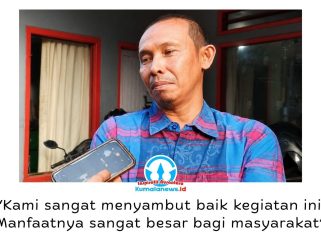 Ketua RT 11, Rahmianur, memberikan keterangan kepada awak media usai kegiatan pemeriksaan kesehatan gratis di Jalan Srikaya 7, Samarinda, Senin (29/6/2026). Ia menilai program tersebut sangat bermanfaat karena memudahkan masyarakat, terutama warga yang selama ini kesulitan meluangkan waktu untuk memeriksakan kondisi kesehatannya.