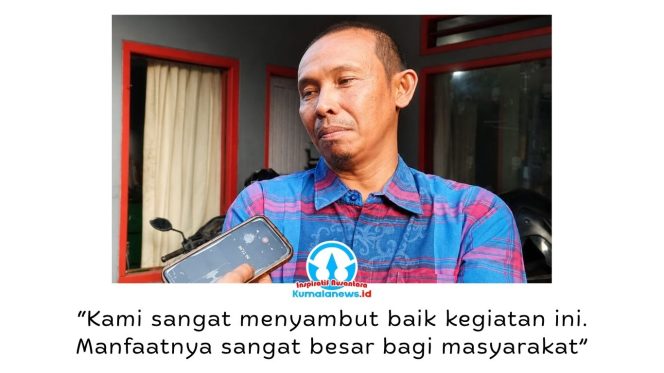 
 Ketua RT 11, Rahmianur, memberikan keterangan kepada awak media usai kegiatan pemeriksaan kesehatan gratis di Jalan Srikaya 7, Samarinda, Senin (29/6/2026). Ia menilai program tersebut sangat bermanfaat karena memudahkan masyarakat, terutama warga yang selama ini kesulitan meluangkan waktu untuk memeriksakan kondisi kesehatannya.