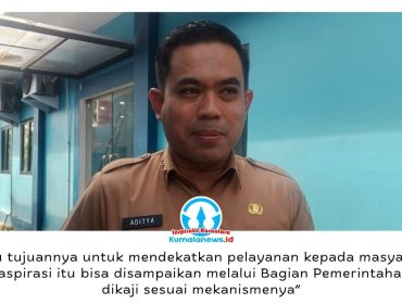 Camat Samarinda Seberang, Aditya Koesprayogi, menjelaskan bahwa batas wilayah antar kecamatan dan kelurahan di Kota Samarinda telah diatur melalui peraturan perundang-undangan. Ia menegaskan, setiap usulan perubahan tapal batas harus ditempuh sesuai mekanisme yang berlaku. Foto: Yana Ashari.