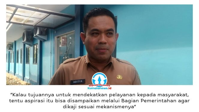 
 Camat Samarinda Seberang, Aditya Koesprayogi, menjelaskan bahwa batas wilayah antar kecamatan dan kelurahan di Kota Samarinda telah diatur melalui peraturan perundang-undangan. Ia menegaskan, setiap usulan perubahan tapal batas harus ditempuh sesuai mekanisme yang berlaku. Foto: Yana Ashari.