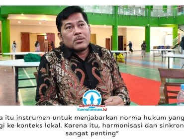 Wakil Dekan I Fakultas Syari’ah UINSI Samarinda, Dr. Murjani, memberikan pandangan terkait Raperda Pencegahan, Penanggulangan Kebakaran, dan Penyelamatan yang dinilai strategis sebagai payung hukum terintegrasi di Kota Samarinda. Foto: Yana Ashari.