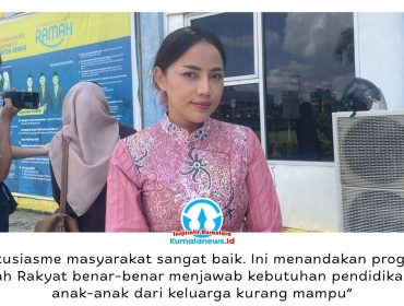 Wakil Ketua DPRD Kota Samarinda, Celni Pita Sari, mengapresiasi pelaksanaan Open House SRT 24 Samarinda di BPMP Provinsi Kalimantan Timur, Samarinda Seberang, Sabtu (20/6/2026). Foto: Yana Ashari.