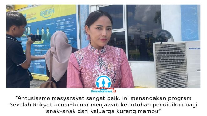 
 Wakil Ketua DPRD Kota Samarinda, Celni Pita Sari, mengapresiasi pelaksanaan Open House SRT 24 Samarinda di BPMP Provinsi Kalimantan Timur, Samarinda Seberang, Sabtu (20/6/2026). Foto: Yana Ashari.