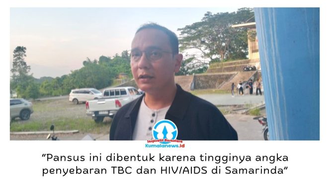 
 Anggota Pansus IV DPRD Kota Samarinda, Mohammad Novan Syahronny Pasie, memberikan keterangan terkait upaya DPRD mendorong regulasi pencegahan dan penanggulangan TBC dan HIV/AIDS dalam kegiatan sosialisasi Raperda di Graha Pemuda, Samarinda, Sabtu (20/6/2026). Foto: Yana Ashari.