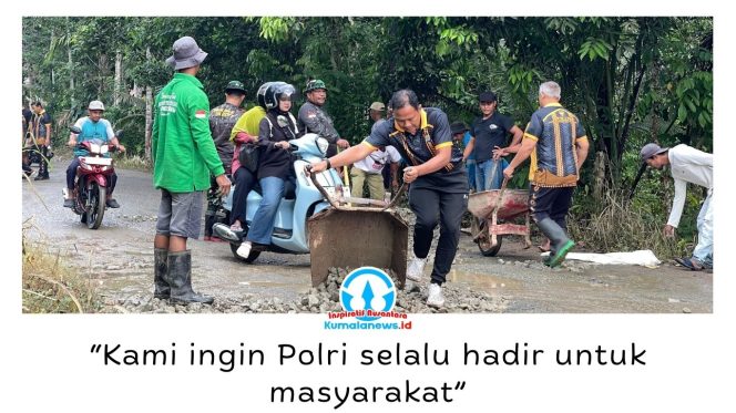 
 Jajaran Polsek Loa Kulu, Pemerintah Desa Loh Sumber, pihak swasta, dan masyarakat melakukan pengurukan jalan di Dusun Merangan RT 007 dan RT 008, Desa Loh Sumber, Kecamatan Loa Kulu, Jumat (19/6/2026) pagi. Foto: Polsek Loa Kulu.