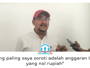 Ketua Komisi II DPRD Kota Samarinda, Iswandi, memberikan keterangan kepada awak media usai rapat dengar pendapat bersama Dinas Koperasi, UKM dan Perindustrian (Diskumi) Kota Samarinda terkait evaluasi realisasi anggaran Triwulan II Tahun 2026 dan pembahasan RKA 2027 di DPRD Kota Samarinda, Selasa (23/6/2026). Foto: Yana Ashari.