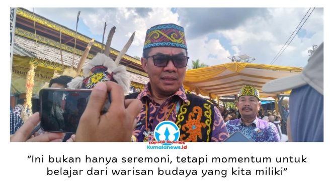 
 Wali Kota Samarinda, Andi Harun, menegaskan bahwa Festival Budaya Dayak Kenyah tidak hanya menjadi perayaan budaya tahunan, tetapi juga momentum refleksi untuk menjaga dan mewariskan nilai-nilai luhur budaya adat kepada generasi penerus. Foto: Yana Ashari.
