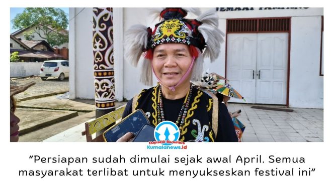 
 Ketua Panitia Festival Budaya Dayak Kenyah 2026, Madan Bit, menegaskan festival di Desa Wisata Budaya Pampang menjadi sarana pelestarian budaya, penguatan gotong royong, sekaligus penggerak ekonomi masyarakat adat. Foto: Yana Ashari.