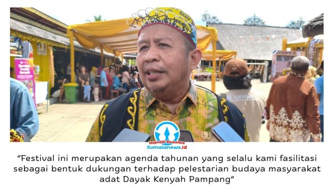 
 Kepala Disporapar Kota Samarinda, Muslimin, menegaskan Festival Budaya Dayak Kenyah merupakan wujud komitmen pemerintah dalam melestarikan budaya yang telah menjadi identitas masyarakat Desa Wisata Budaya Pampang. Foto: Yana Ashari.