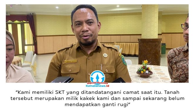 
 Ahli waris lahan, Adriadi Ashari, memberikan keterangan usai rapat dengar pendapat di DPRD Kutai Kartanegara terkait tuntutan ganti rugi lahan yang masuk dalam kawasan pembangunan Kantor Camat Terpadu Loa Kulu. Foto: Fairuzzabady.
