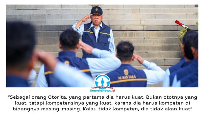 
 Kepala Otorita Ibu Kota Nusantara (IKN), Basuki Hadimuljono, menyampaikan arahan kepada para ASN saat Pelantikan dan Pengambilan Sumpah Pegawai Negeri Sipil (PNS) serta Pengangkatan Jabatan Fungsional di Taman Kusuma Bangsa, Kawasan Inti Pusat Pemerintahan (KIPP) IKN, Senin (8/6/2026). Dalam kesempatan tersebut, Basuki menekankan empat karakter yang harus dimiliki setiap insan Otorita IKN, yakni kompeten, berintegritas, loyal pada profesi, serta inovatif sebagai bekal dalam mendukung pembangunan dan penyelenggaraan pemerintahan di Nusantara. Foto: Dok. Humas Otorita IKN.