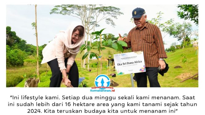 
 Otorita IKN bersama sejumlah mitra swasta menanam 1.153 pohon dari berbagai jenis di Ruang Terbuka Hijau Embung, Kawasan Inti Pusat Pemerintahan (KIPP) IKN, Jumat (5/6/2026), sebagai bagian dari peringatan Hari Lingkungan Hidup Sedunia 2026 dan upaya memperkuat ruang hijau di Nusantara. Foto: Dok. Humas Otorita Ibu Kota Nusantara.
