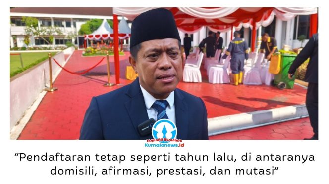 
 Kepala Dinas Pendidikan dan Kebudayaan (Disdikbud) Kota Balikpapan, Irfan Taufik, menjelaskan jadwal pelaksanaan Sistem Penerimaan Murid Baru (SPMB) Tahun Ajaran 2026/2027. Tahapan diawali dengan pengambilan nomor antrean pada 15–23 Juni 2026, dilanjutkan proses verifikasi dan validasi (verval) bagi calon peserta didik kategori tertentu pada 24 Juni–1 Juli 2026. Foto: M Hilmansyah.