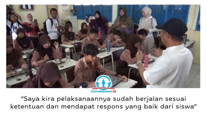 
 Menteri Pendidikan Dasar dan Menengah (Mendikdasmen), Abdul Mu’ti, meninjau pelaksanaan Program Makan Bergizi Gratis (MBG) di SMP Negeri 14 Balikpapan, Jumat (5/6/2026). Kunjungan tersebut dilakukan untuk memastikan program berjalan optimal dan memberikan manfaat bagi peserta didik. Foto: M Hilmansyah.
