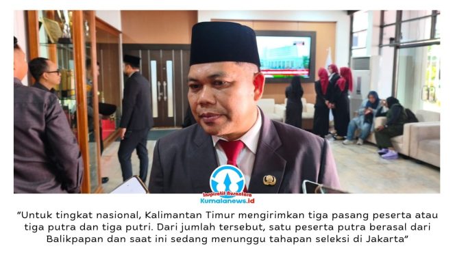 
 Asisten Tata Pemerintahan Sekretariat Daerah Kota Balikpapan, Zulkifli, menyampaikan bahwa peserta Paskibraka Kalimantan Timur yang lolos seleksi tingkat provinsi akan diberangkatkan ke Jakarta pada 8 Juni 2026 untuk mengikuti tahapan seleksi nasional Paskibraka 2026. Foto: M. Hilmansyah.