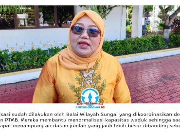 Kepala Dinas Pekerjaan Umum (PU) Kota Balikpapan, Rita, memberikan keterangan terkait percepatan program normalisasi Waduk Manggar yang dilakukan sebagai langkah strategis untuk meningkatkan kapasitas tampung air baku, menjaga keberlanjutan pasokan air bersih, serta memperkuat fungsi pengendalian banjir di Kota Balikpapan. Foto: Dok. M Hilmansyah.