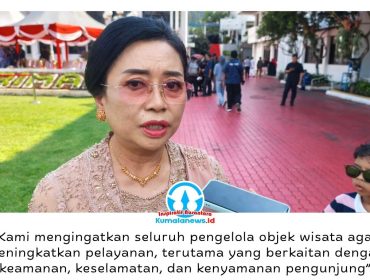 Kepala Dinas Pariwisata, Pemuda, dan Olahraga (Disparpora) Kota Balikpapan, Cokorda Ratih Kusuma, memberikan keterangan terkait peningkatan pengawasan destinasi wisata menjelang libur sekolah, dengan menekankan pentingnya standar keamanan, keselamatan, dan kenyamanan bagi pengunjung. Foto: Dok. M Hilmansyah.