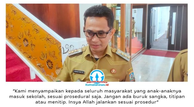 Wali Kota Balikpapan, Dr. H. Rahmad Mas’ud, S.E., M.E., menegaskan bahwa pelaksanaan Sistem Penerimaan Murid Baru (SPMB) Tahun Ajaran 2026/2027 harus berlangsung secara transparan, objektif, dan bebas dari segala bentuk intervensi. Foto: M. Hilmansyah.