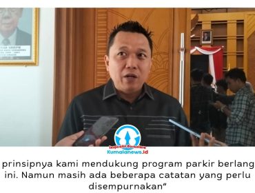 Ketua Komisi III DPRD Kota Samarinda, Deni Hakim Anwar, menyampaikan dukungan terhadap rencana penerapan program parkir berlangganan yang disiapkan Pemerintah Kota Samarinda, dengan catatan regulasi, sosialisasi, dan jaminan keamanan bagi pengguna harus dipersiapkan secara matang. Foto: Yana Ashari.