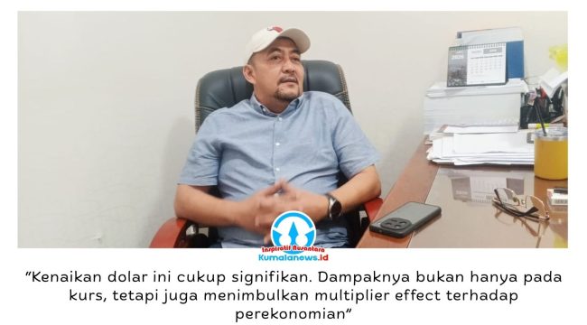 Ketua Komisi II DPRD Kota Samarinda, Iswandi, menyampaikan pandangannya terkait pelemahan nilai tukar Rupiah yang dinilai berpotensi memicu kenaikan harga barang dan menekan daya beli masyarakat. Foto: Yana Ashari.