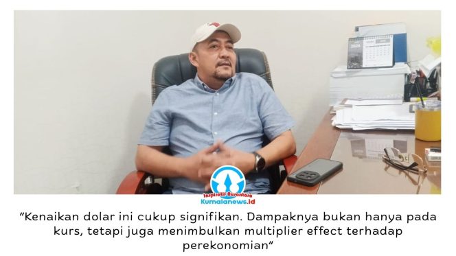 
 Ketua Komisi II DPRD Kota Samarinda, Iswandi, menyampaikan pandangannya terkait pelemahan nilai tukar Rupiah yang dinilai berpotensi memicu kenaikan harga barang dan menekan daya beli masyarakat. Foto: Yana Ashari.