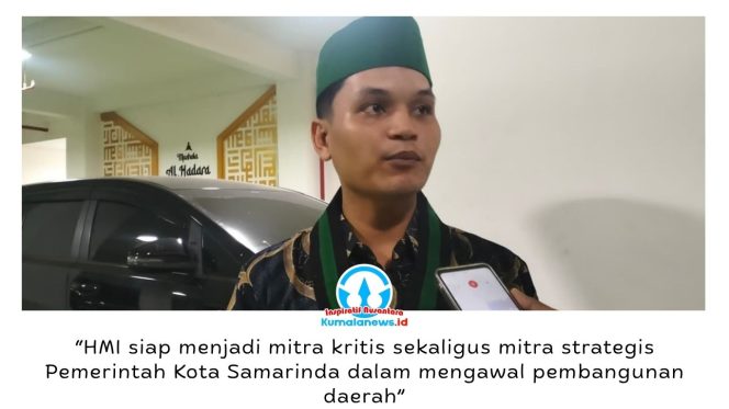 
 Ketua Umum Himpunan Mahasiswa Islam (HMI) Cabang Samarinda periode 2026–2027, Achmad Fawwaz Albani, memberikan keterangan kepada awak media usai pelantikan. Ia menegaskan pelantikan tersebut bukan sekadar agenda seremonial, melainkan menjadi awal pelaksanaan program kerja yang lebih responsif terhadap kebutuhan masyarakat. Foto: Yana Ashari.