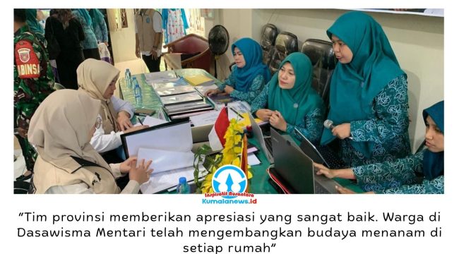 Tim Penggerak PKK Provinsi Kalimantan Timur melakukan verifikasi lapangan lomba PKK tingkat provinsi tahun 2026 di Dasawisma Mentari, Kelurahan Manggar, Kecamatan Balikpapan Timur, Minggu (14/6/2026), untuk menilai program ketahanan pangan dan pemberdayaan masyarakat yang dikembangkan warga. Foto: Dok. TP PKK Balikpapan.