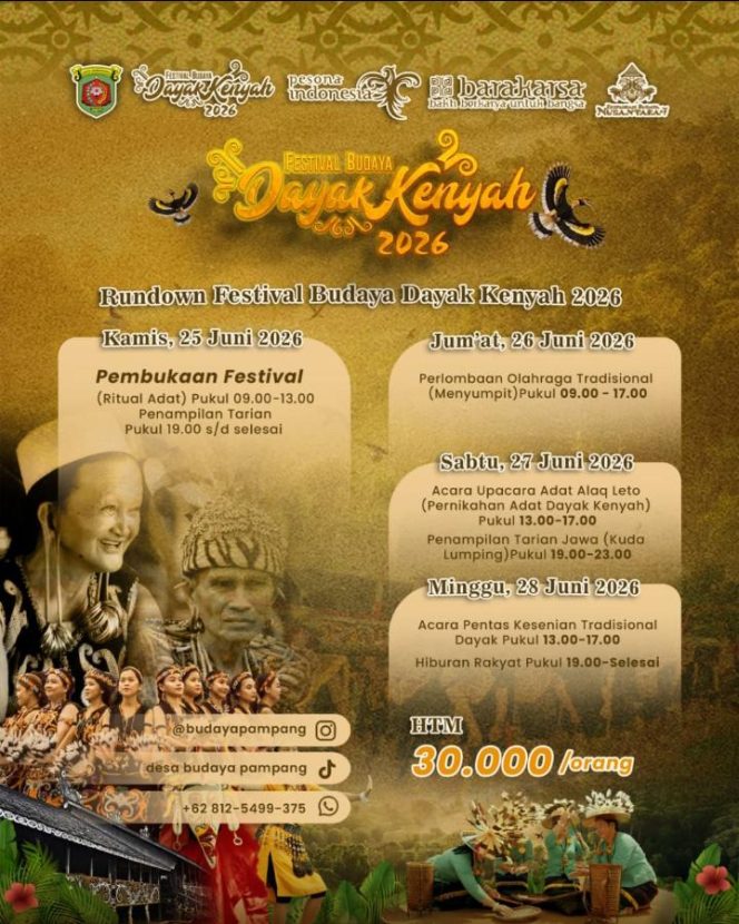 
 FESTIVAL BUDAYA DAYAK KENYAH 2026