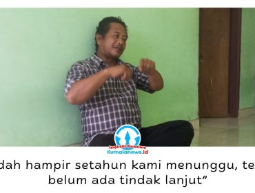 Ketua RT 04 Kelurahan Simpang Tiga, Kecamatan Loa Janan Ilir, Marhen Payunglangi, menyampaikan keluhan terkait kondisi jaringan listrik yang dinilai membahayakan keselamatan warga saat ditemui di kediamannya, Selasa (16/6/2026). Ia berharap perbaikan segera dilakukan guna mencegah potensi kecelakaan maupun kebakaran. Foto: Yana Ashari.