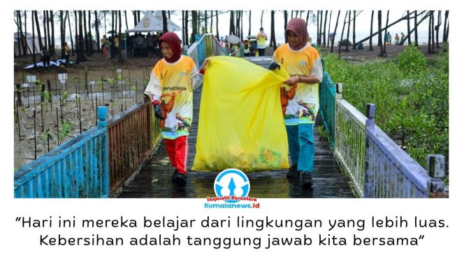 
 Berawal dari belajar, kemudian tumbuh menjadi kepedulian terhadap lingkungan. Sejumlah mitra, termasuk para pelajar, antusias mengikuti rangkaian kegiatan peringatan Hari Lingkungan Hidup Sedunia 2026 sebagai wujud aksi nyata menjaga kelestarian alam. Foto: Humas Otorita IKN.