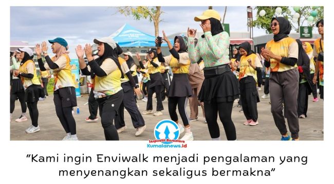 Peserta mengikuti kegiatan Enviwalk dan mengunjungi Pameran Daur Ulang yang diselenggarakan Otorita IKN dalam rangka memperingati Hari Lingkungan Hidup Sedunia 2026, sebagai upaya mendorong gaya hidup ramah lingkungan dan meningkatkan kesadaran masyarakat terhadap pengelolaan sampah berkelanjutan. Foto: Dok. Humas Otorita Ibu Kota Nusantara.